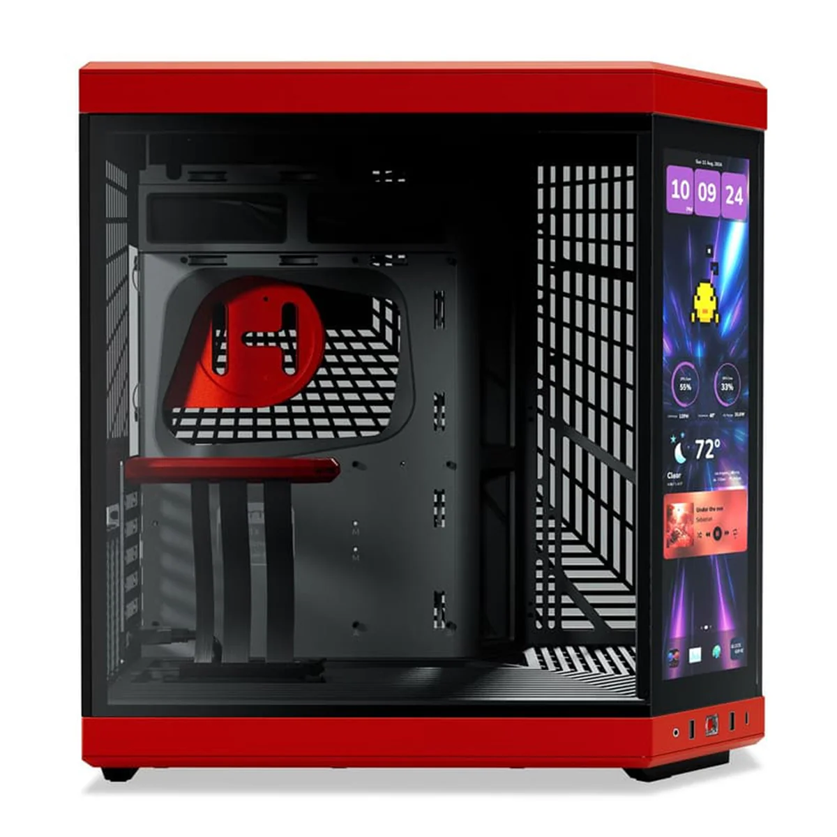 Hyte Y70 Touch Infinite Modern Aesthetic Case  (Pitch Black, Black Cherry, Panda, Snow White) - Image 10
