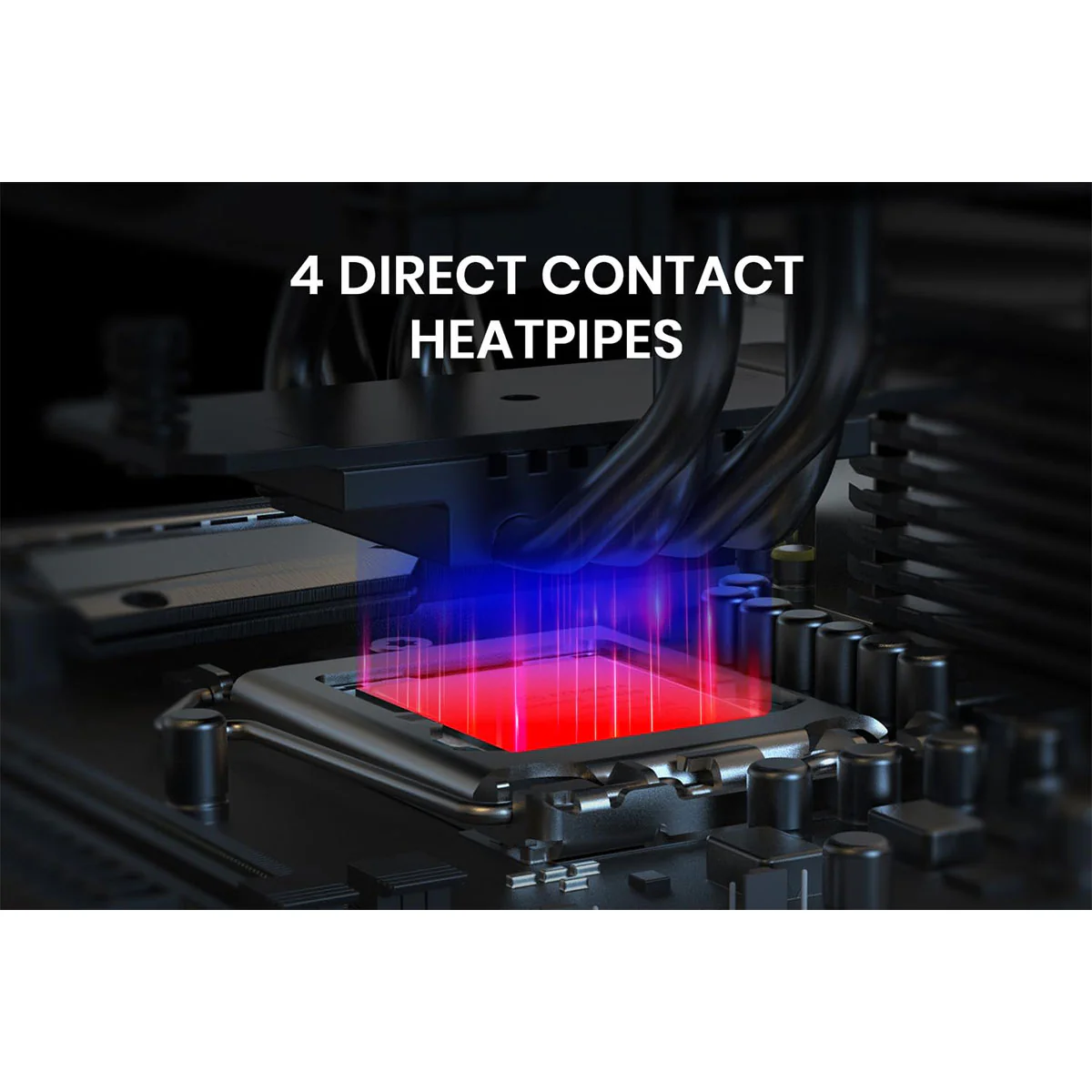ID-Cooling Frozn A410 4 Heatpipe 1x120mm CPU Cooler (Black) - Image 2