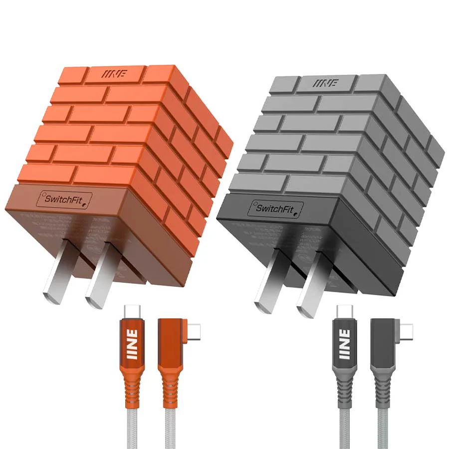 IINE 2-in-1 Mini 20W Charging & Video Converter For N-Switch (Grey, Orange)