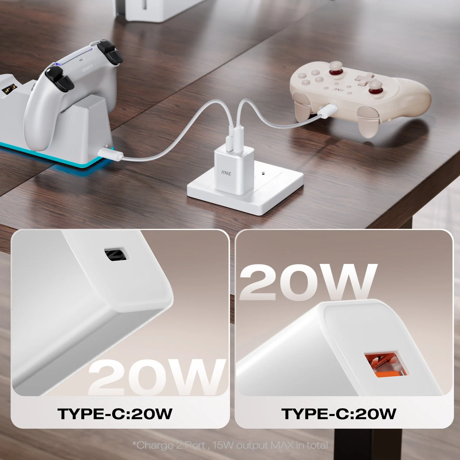 IINE 20W GaN Fast Charger (White) (L1125) - Image 4