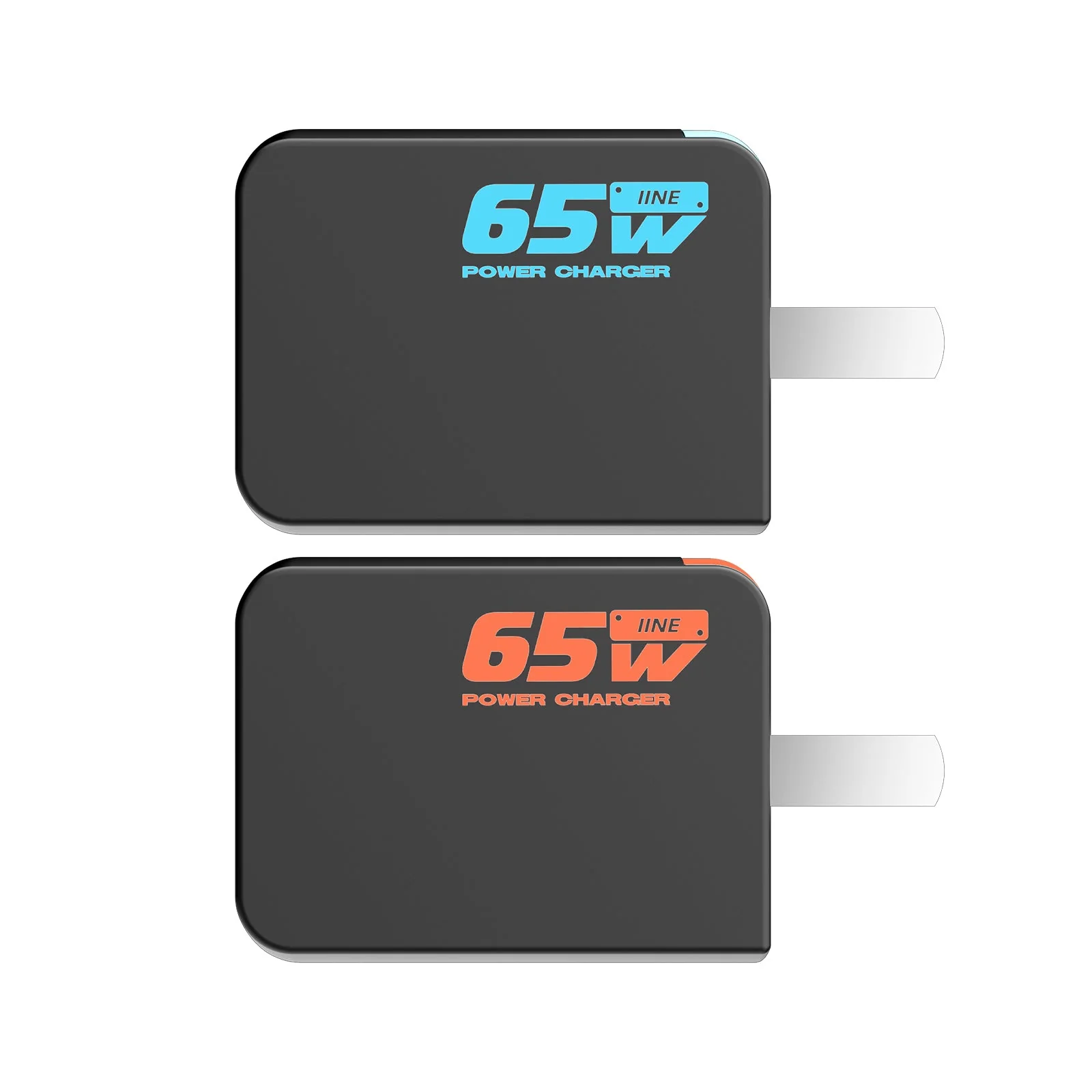 IINE 65W GaN Fast Charger for Nintendo Switch 2 (Black/Orange, Black/Blue)