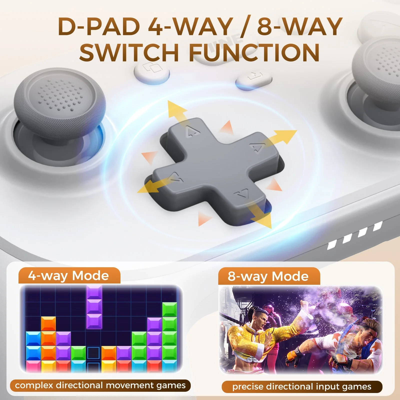 IINE Anthena Wireless Controller PC Version for Nintendo Switch / Phone / PC (Grey, White) - Image 10