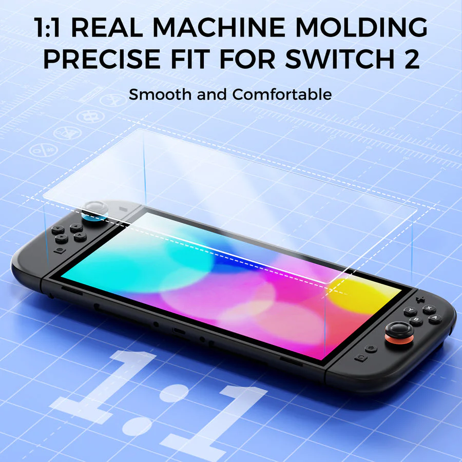 IINE Anti-Blue Light Tempered Glass with Dust-Removal Box for Nintendo Switch 2 (L1078) - Image 2