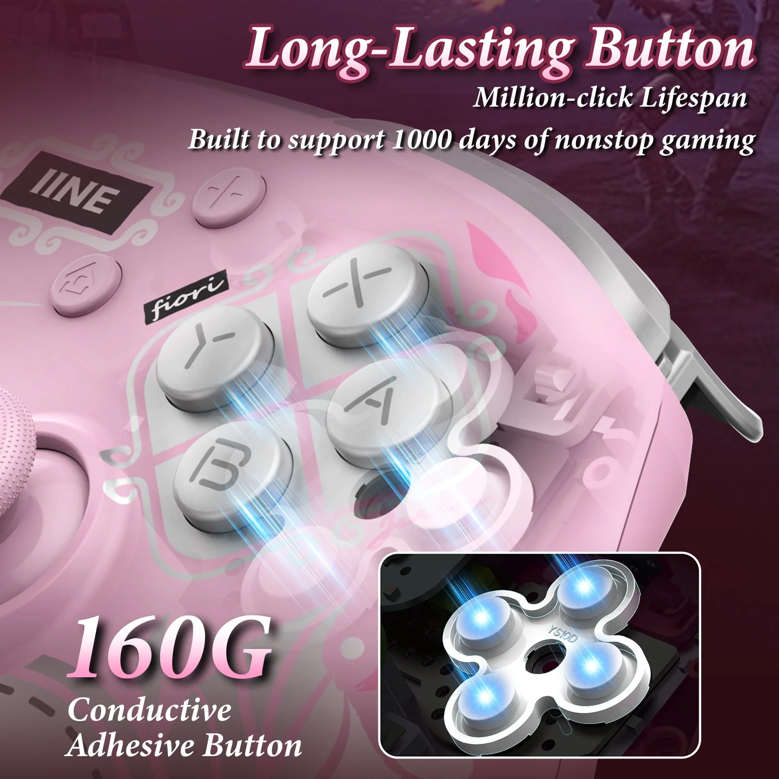 IINE Aphrodites Bloom Wireless Controller with Charging Dock for Nintendo Switch / Nintendo Switch OLED (L1035) - Image 3