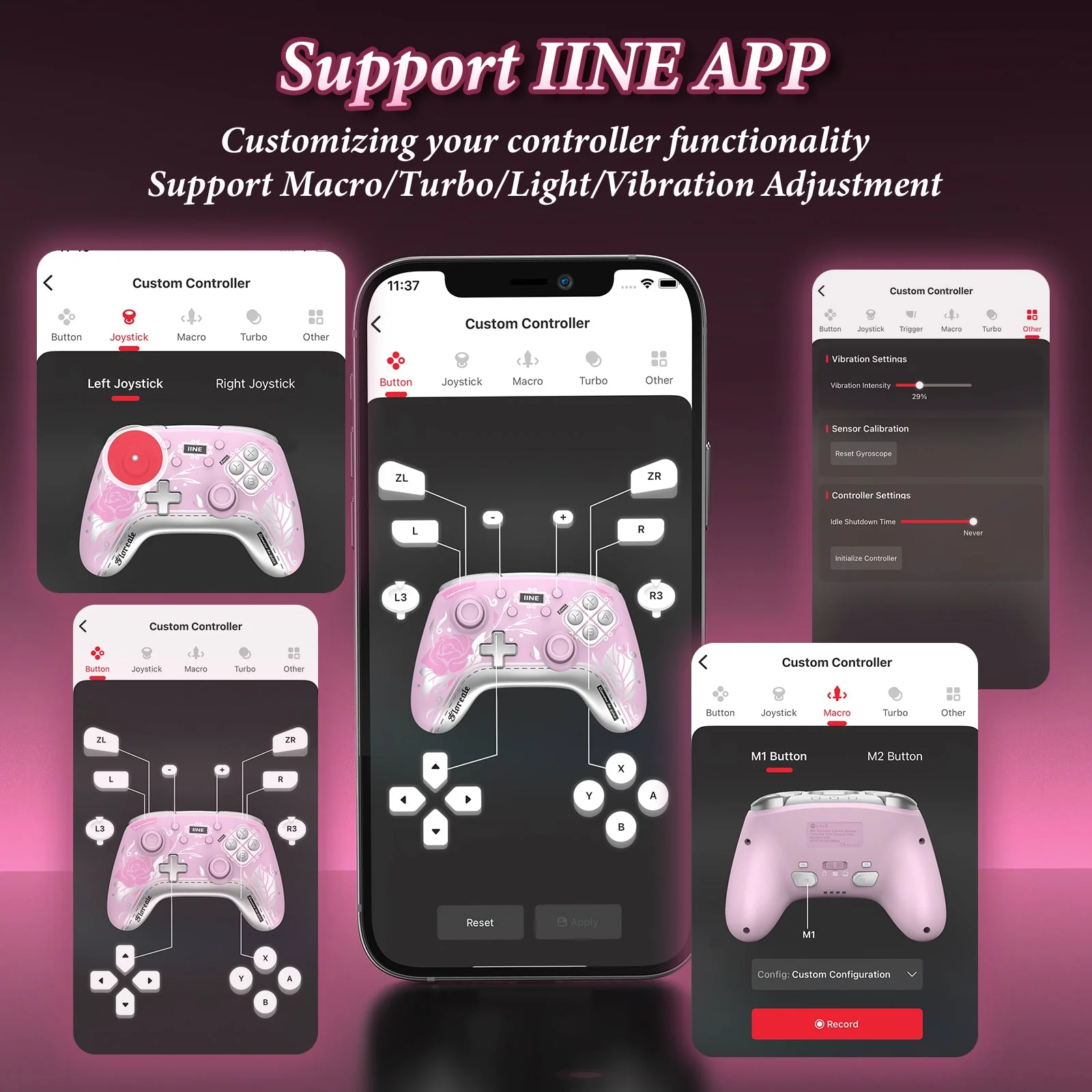 IINE Aphrodites Bloom Wireless Controller with Charging Dock for Nintendo Switch / Nintendo Switch OLED (L1035) - Image 6