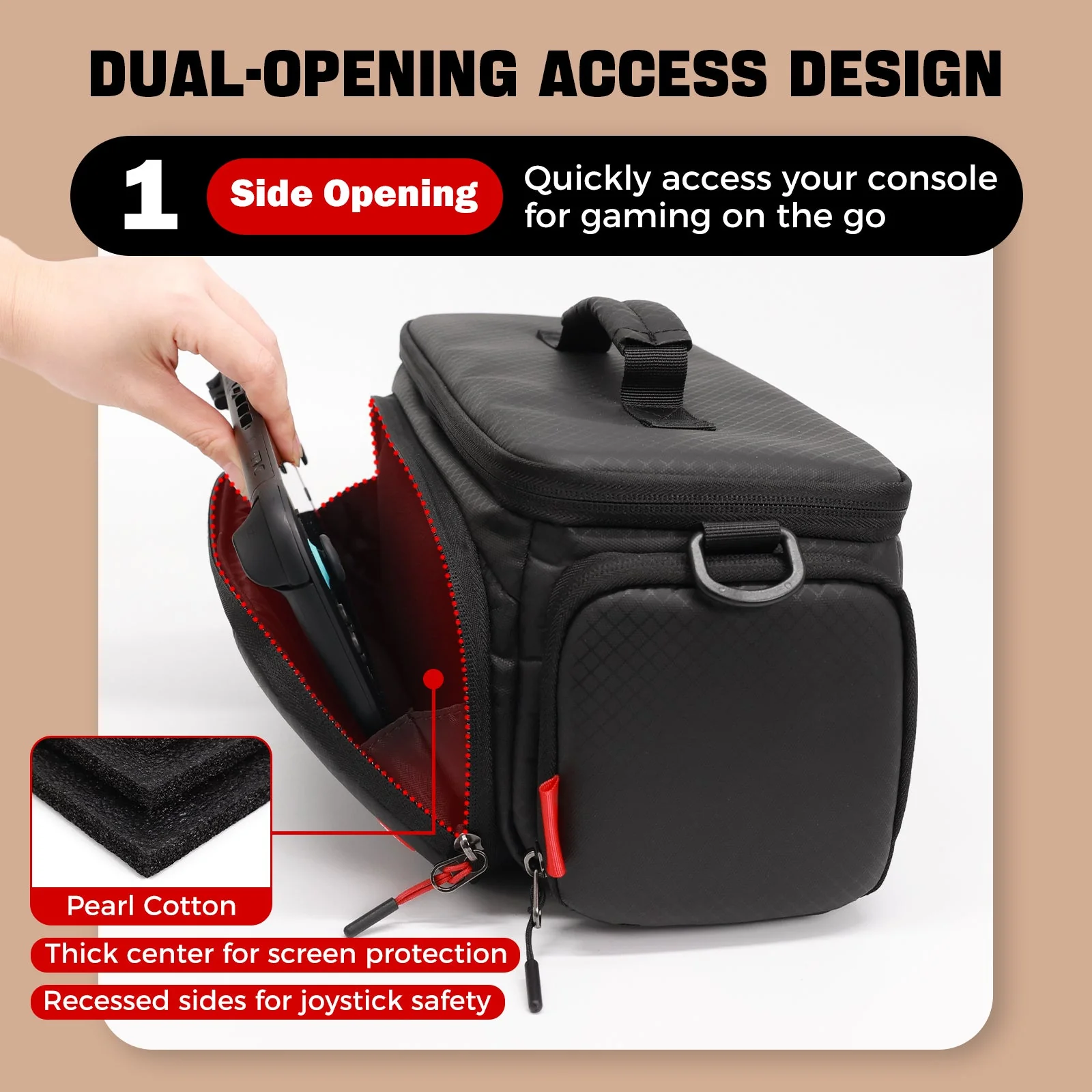 IINE Carrying Storage Bag for Nintendo Switch 2 (Black) (L1122) - Image 6