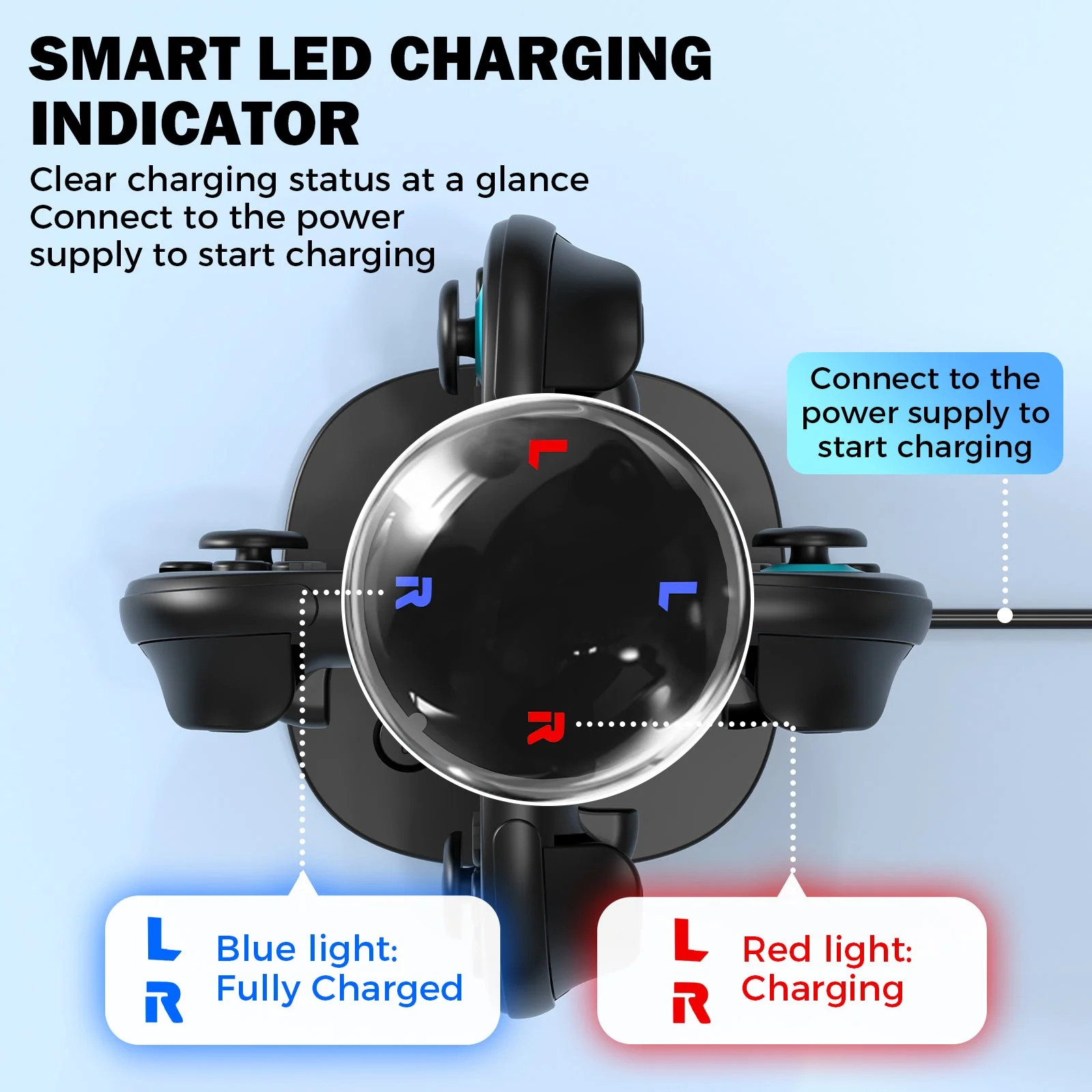 IINE Charging Dock with 4 Slots for Nintendo Switch 2 Controller (Black) (L1145) - Image 4