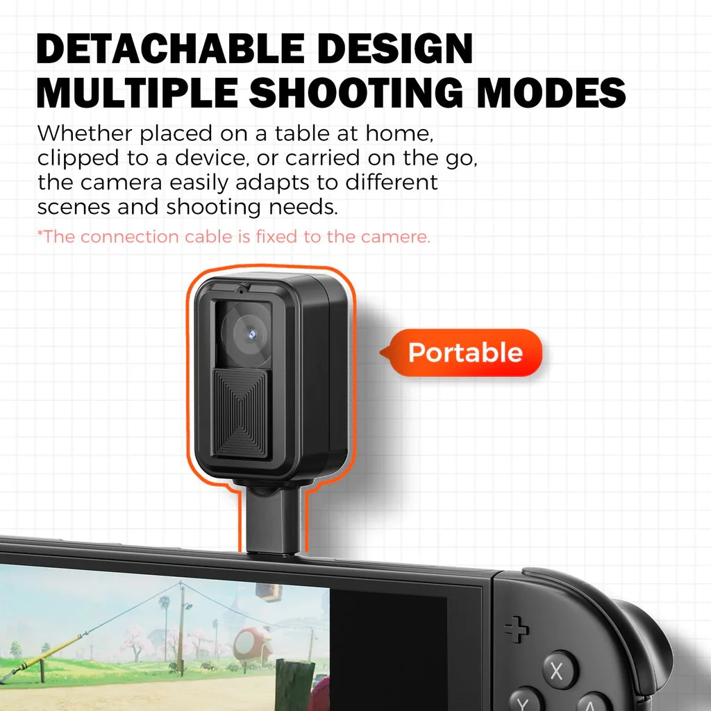 IINE Detachable Camera for Nintendo Switch 2 (Black) (L1215) - Image 8