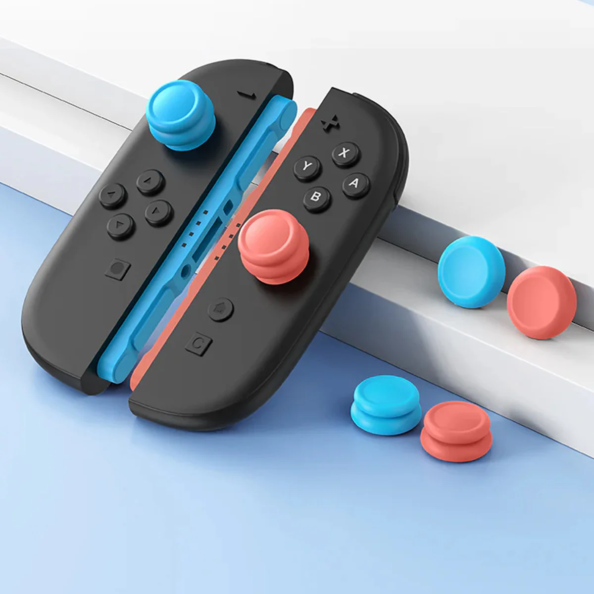 IINE Dual-Height Silicone Joystick Cap for Nintendo Switch 2 (Blue/Orange) (L1121) - Image 8
