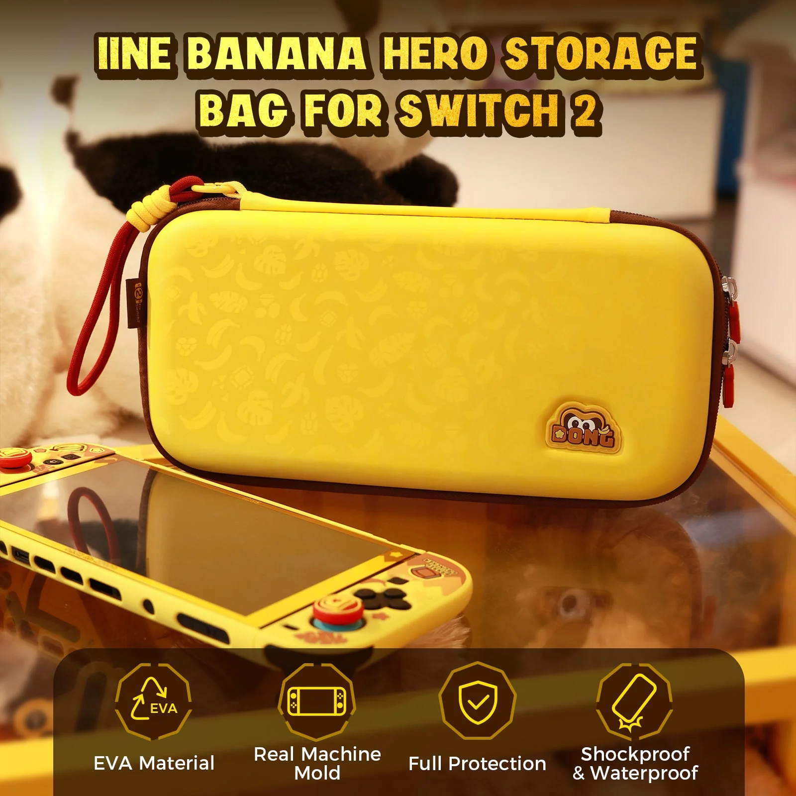 IINE Eva Storage Bag for Nintendo Switch 2 (Yellow) (L1179) - Image 2