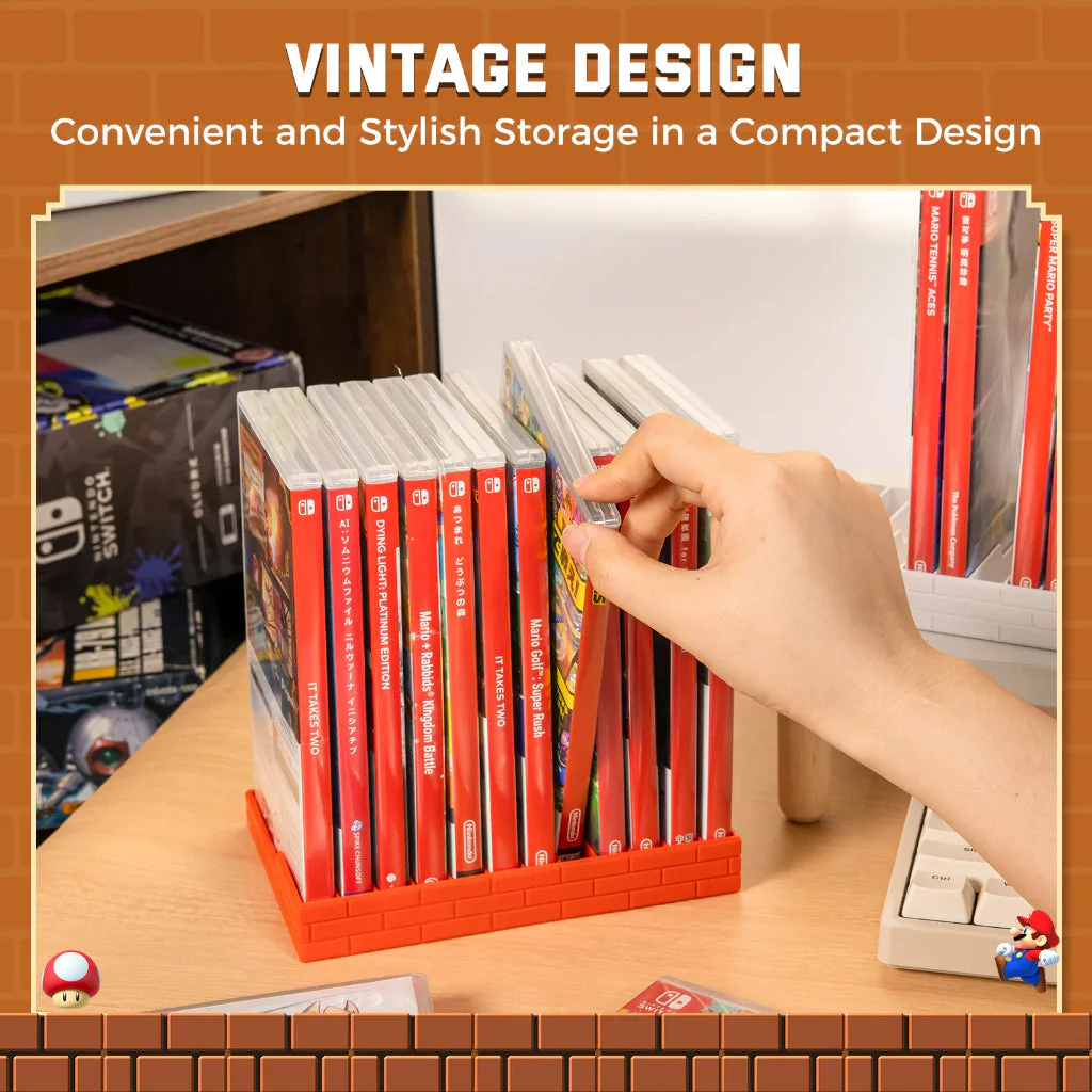 IINE Game Card Storage Rack for Nintendo Switch (Red, White) - Image 4