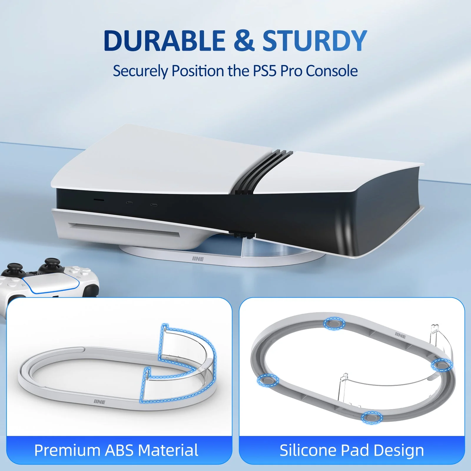IINE Horizontal Stand for PS5 Pro (Transparent) (L1107) - Image 3