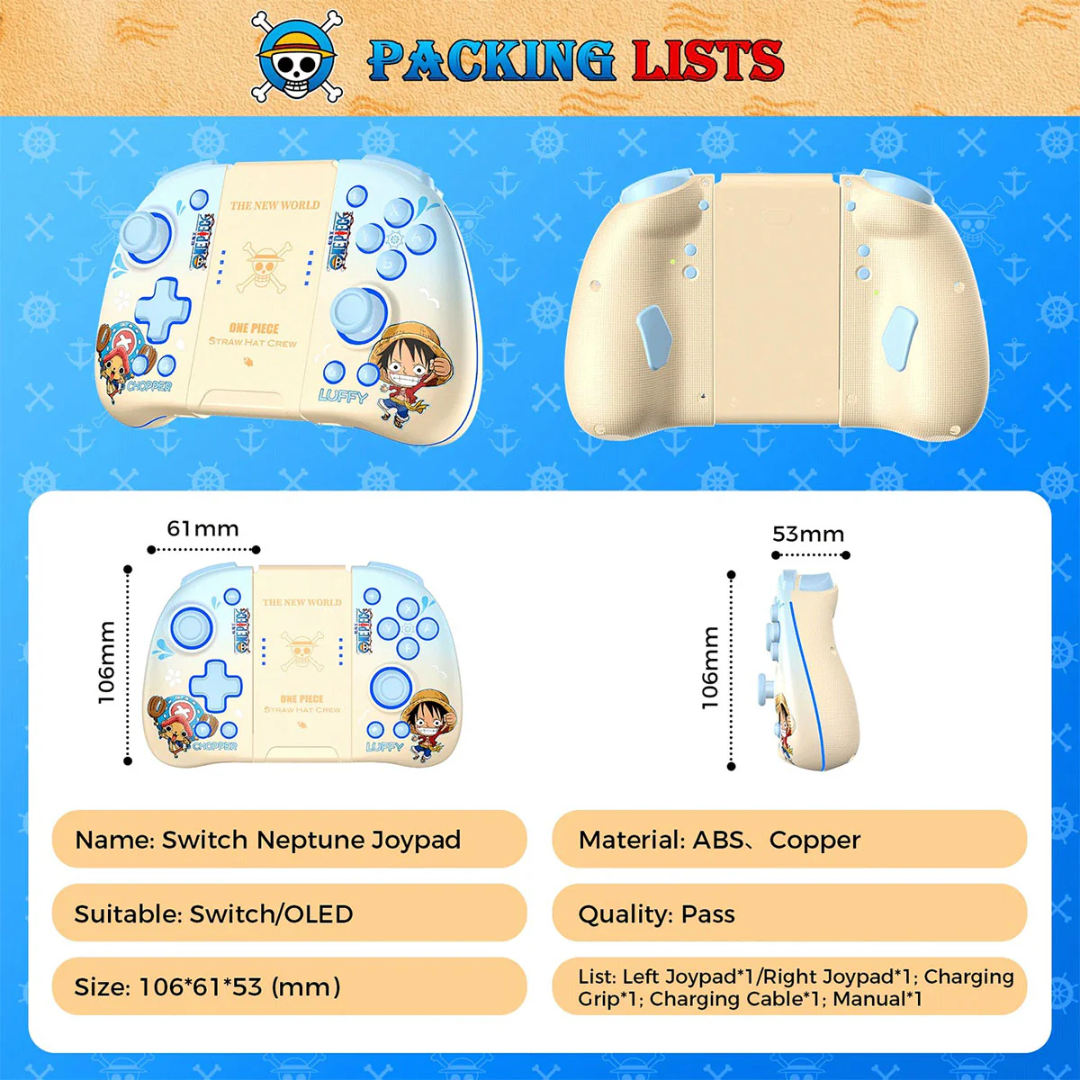 IINE Joy Pad Controller For N-Switch / N-Switch Lite / N-Switch OLED (Luffy & Chopper) (L910) - Image 10