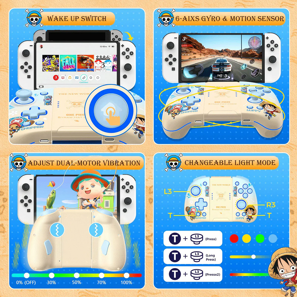 IINE Joy Pad Controller For N-Switch / N-Switch Lite / N-Switch OLED (Luffy & Chopper) (L910) - Image 7