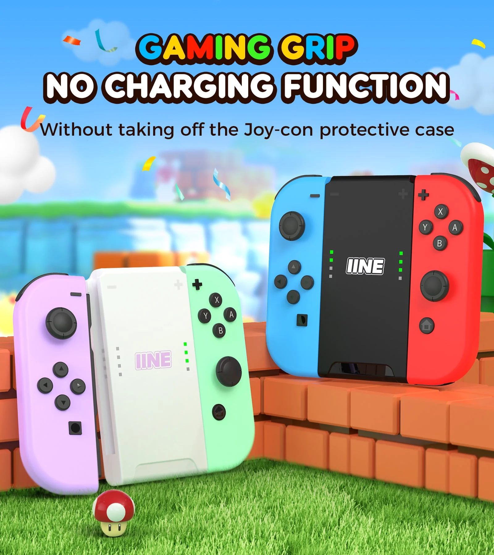 IINE JoyCon Grip for Switch (White) (L995) - Image 3