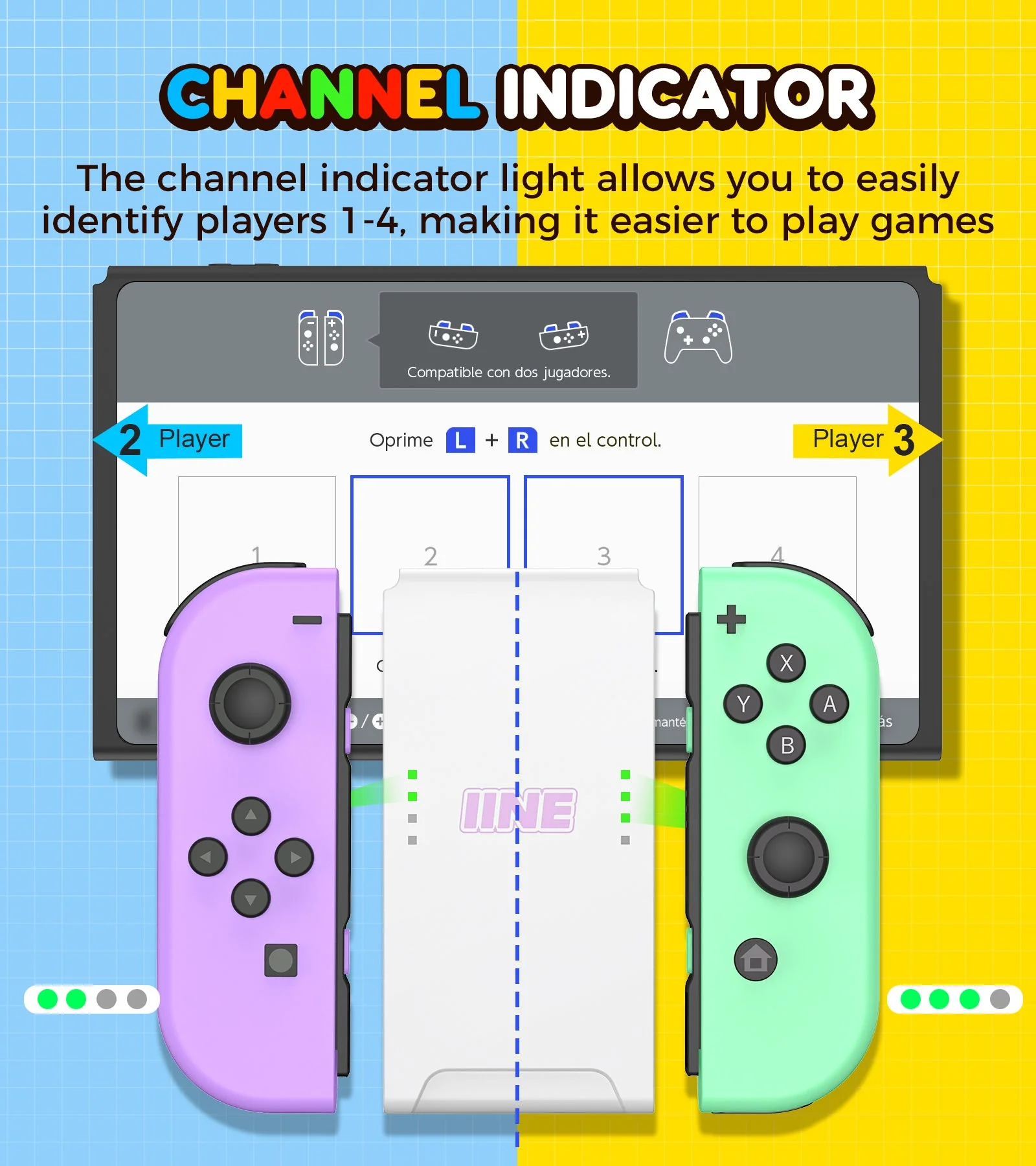 IINE JoyCon Grip for Switch (White) (L995) - Image 4
