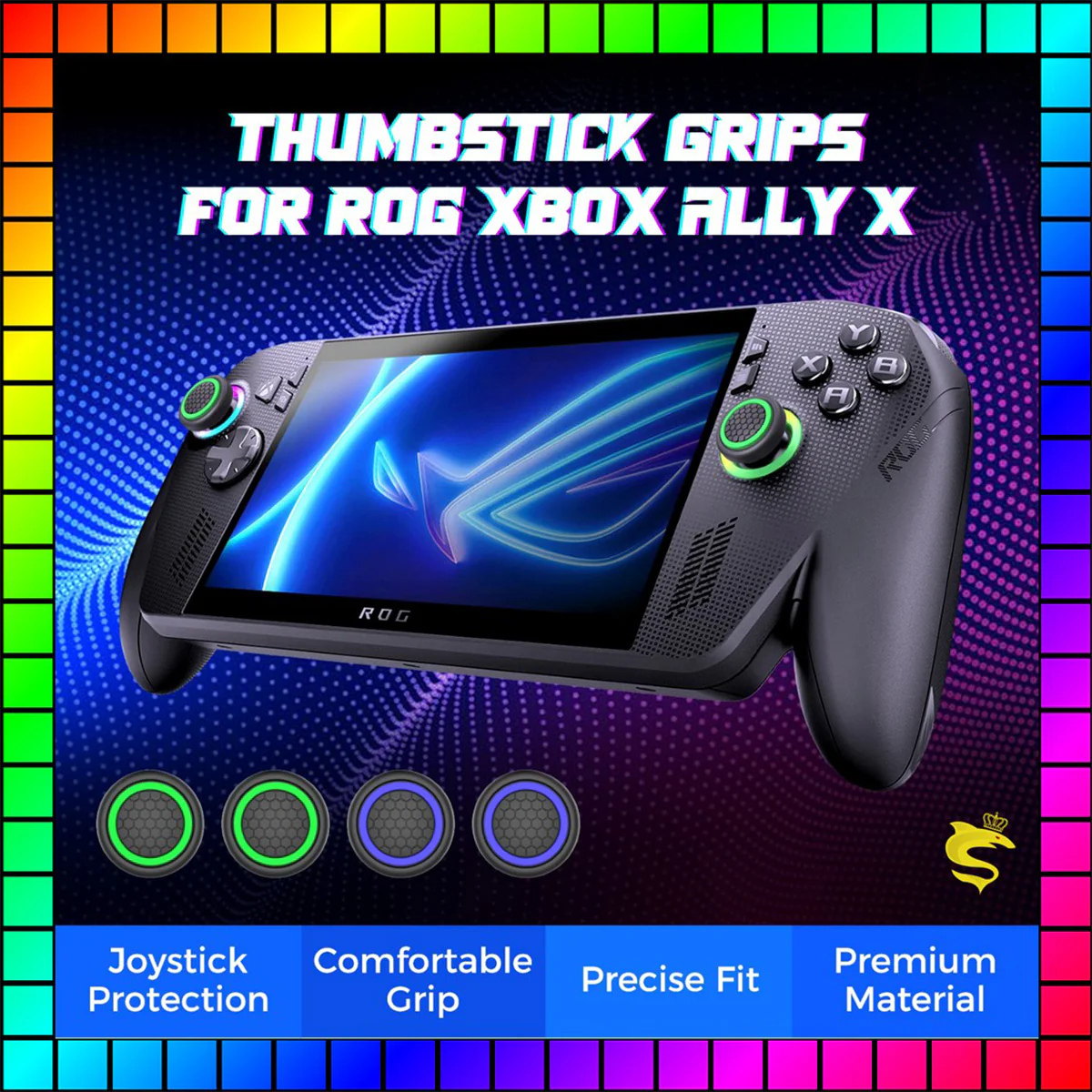 IINE Joystick Caps for ROG Xbox Ally X (Green/Purple) (L1250) - Image 6