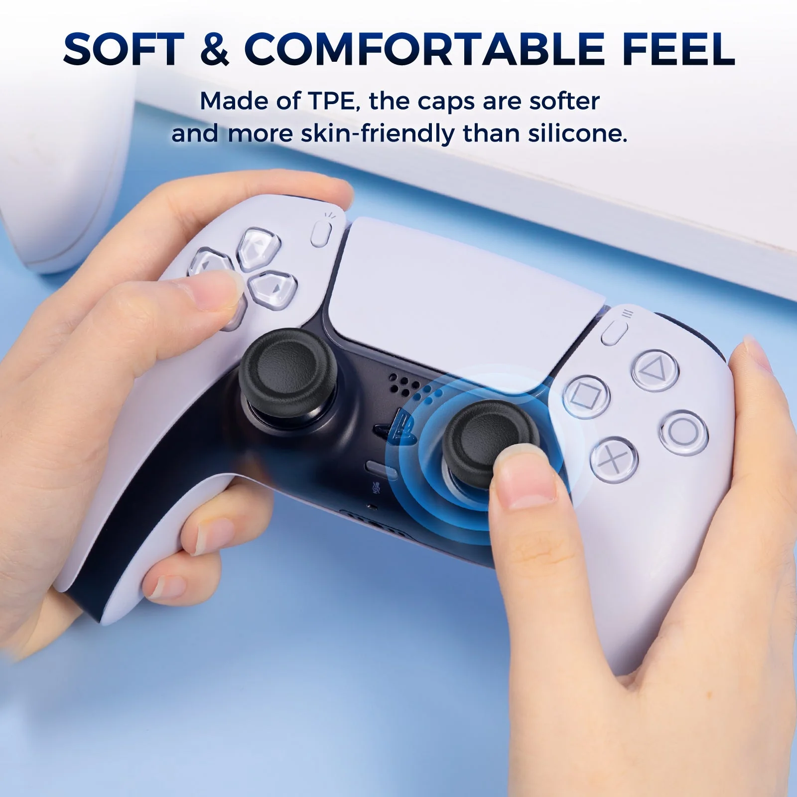 IINE Joystick Replacement Caps for PS5 Controller (Black) (L1053) - Image 4
