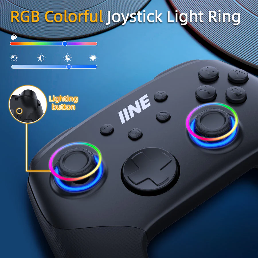 IINE Macro Programming Falcon Black Wireless Controller for N-Switch / N-Switch Lite / N-Switch OLED (Black) (L844) - Image 3