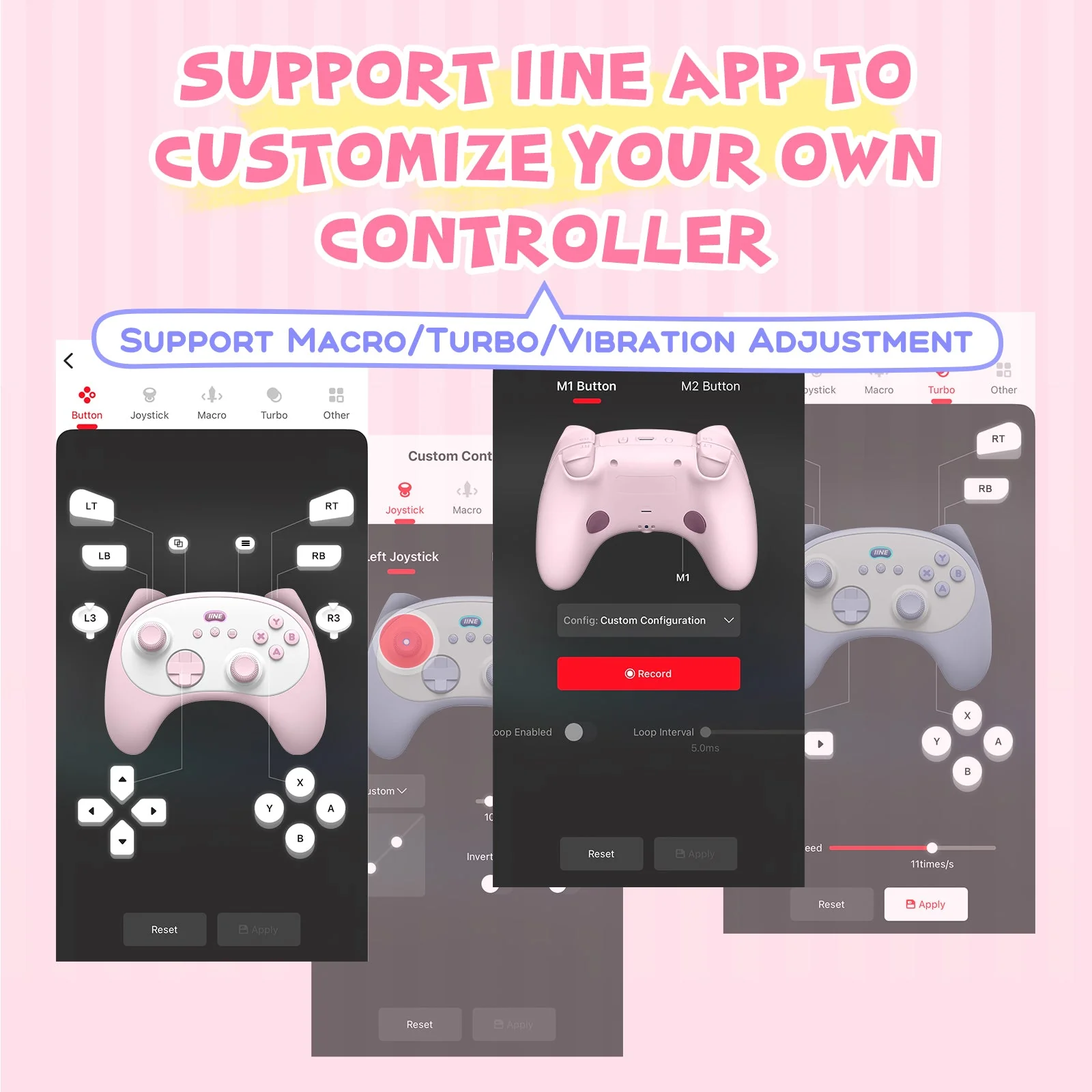 IINE Meow Kitten Controller with Tail Charging Dock for PC / Nintendo Switch (Blue, Pink) (L1049, L1050) - Image 4