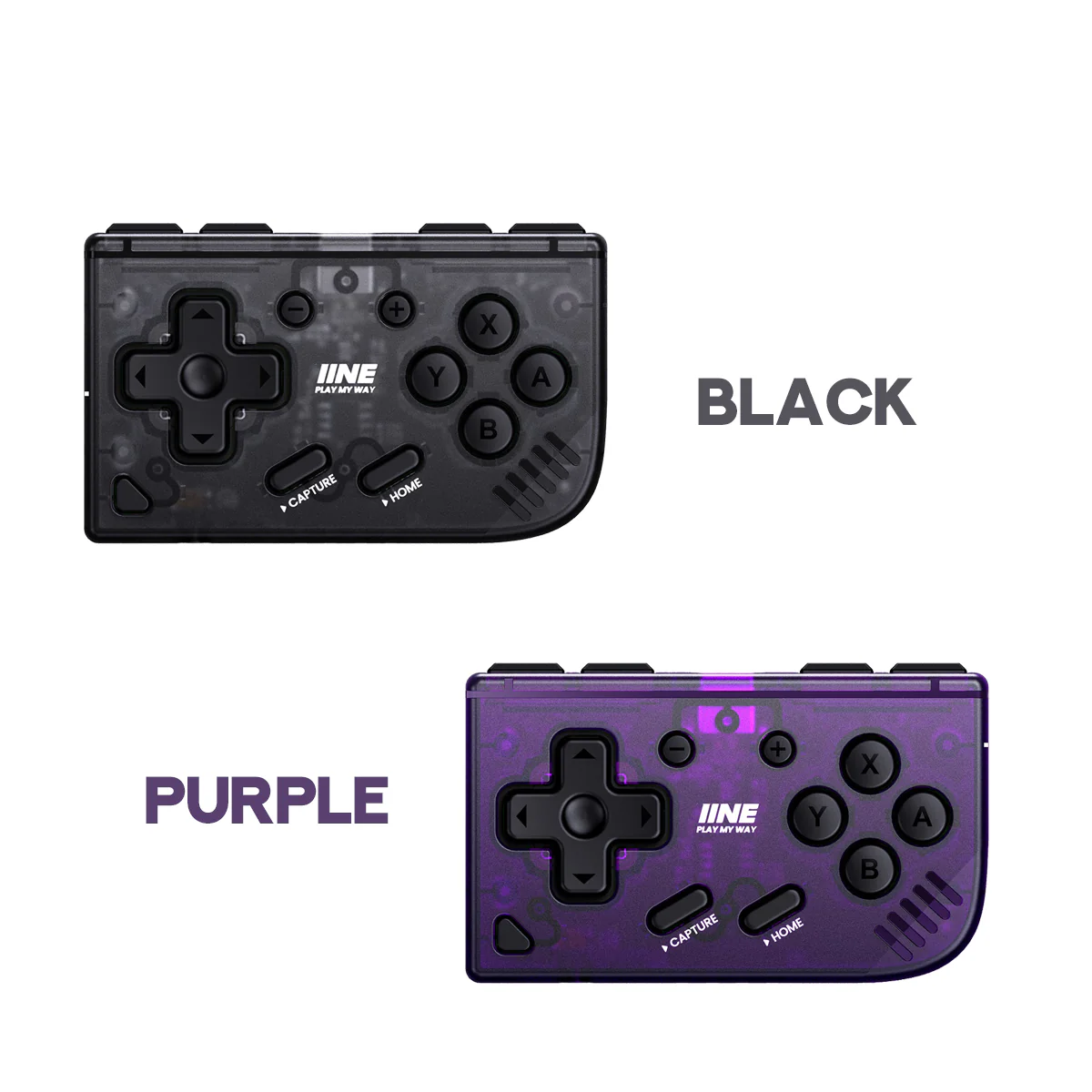 IINE Mini Retro Ananke Controller for Nintendo Switch / PC / Android / iOS (Black, Purple) (L1042, L1013)