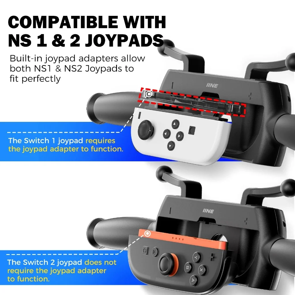 IINE Motorcycle Handlebar for Nintendo Switch/ Nintendo Switch 2 L1246 - Image 6