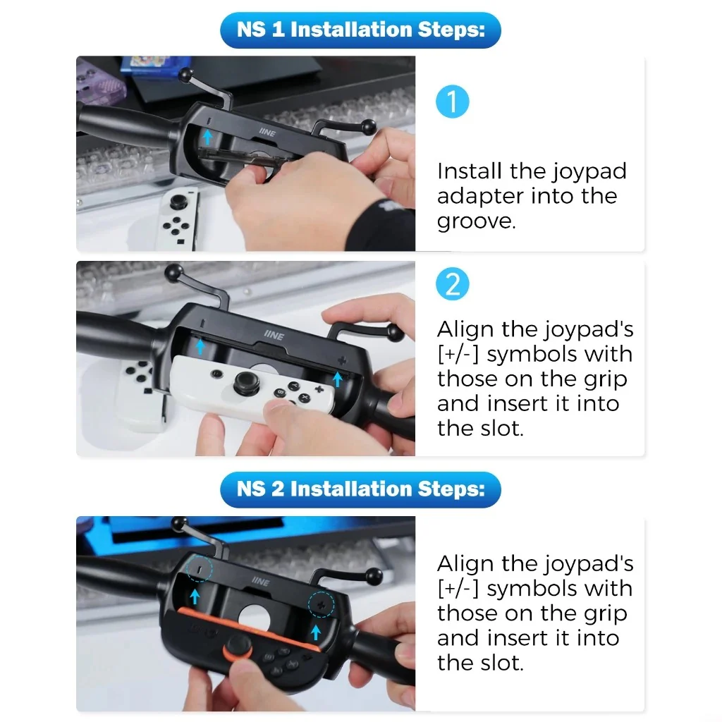 IINE Motorcycle Handlebar for Nintendo Switch/ Nintendo Switch 2 L1246 - Image 7