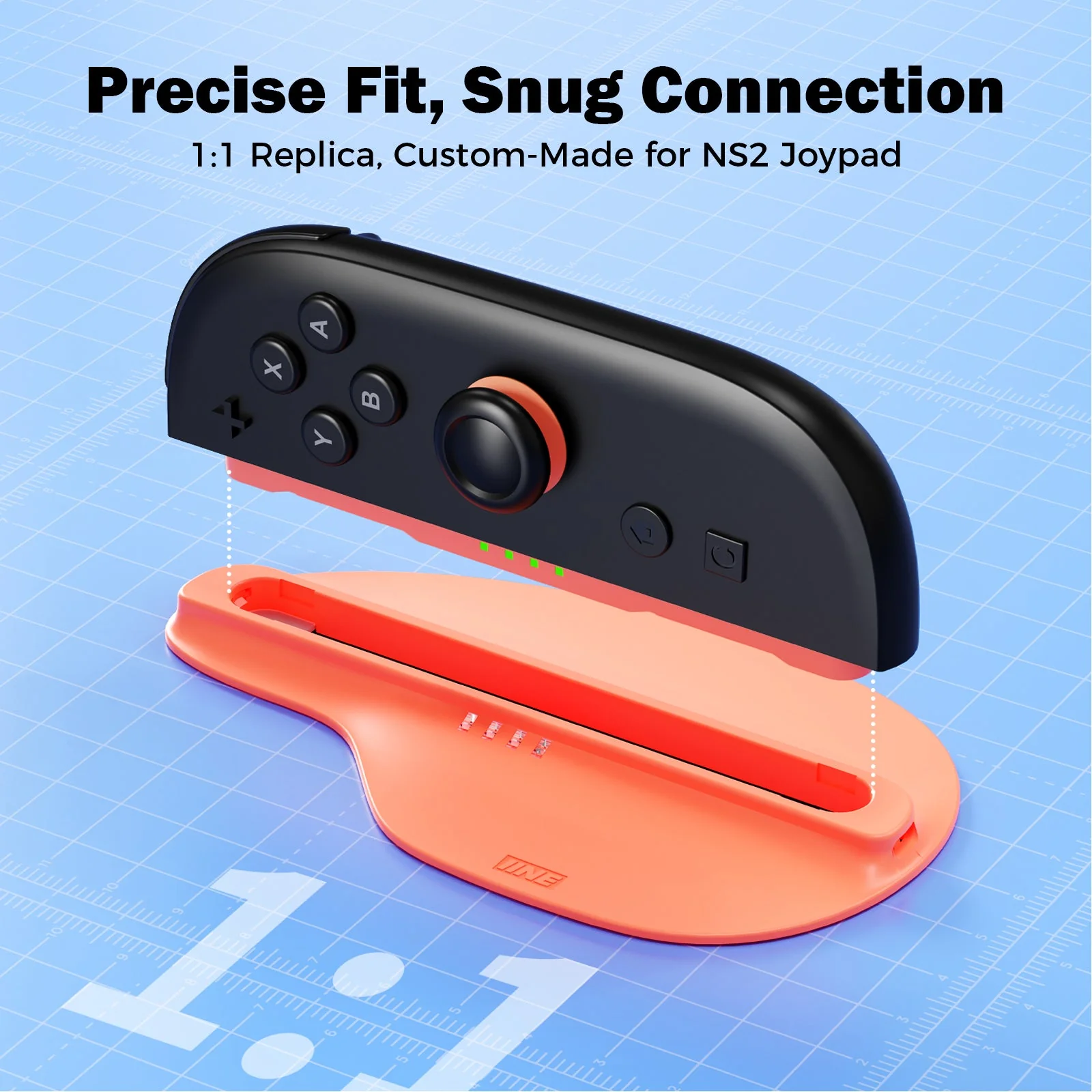 IINE Mouse Stand for Nintendo Switch 2 (Black, Blue/Orange) - Image 4