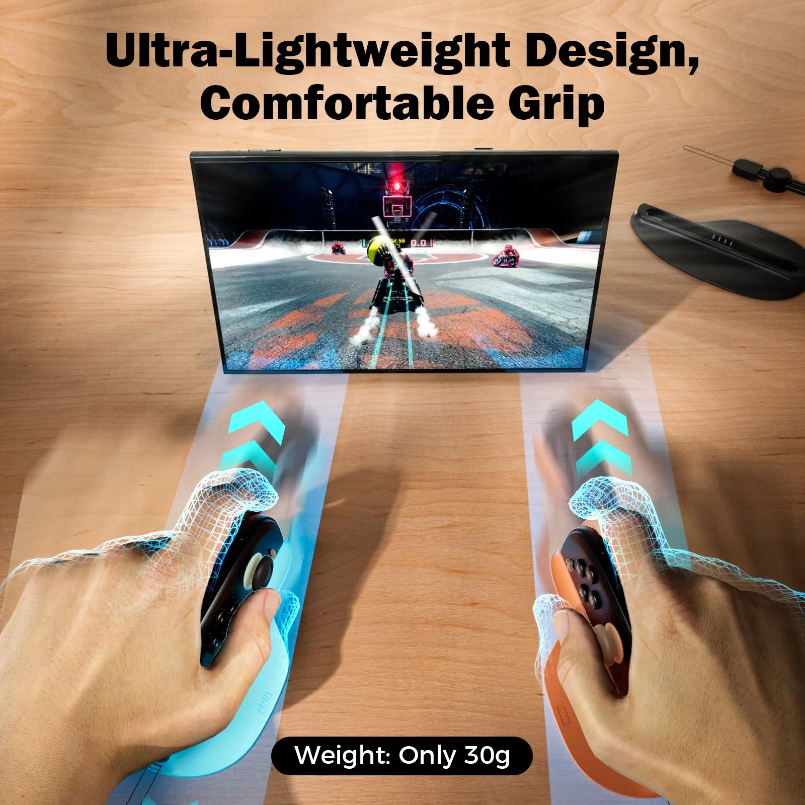 IINE Mouse Stand for Nintendo Switch 2 (Black, Blue/Orange) - Image 7