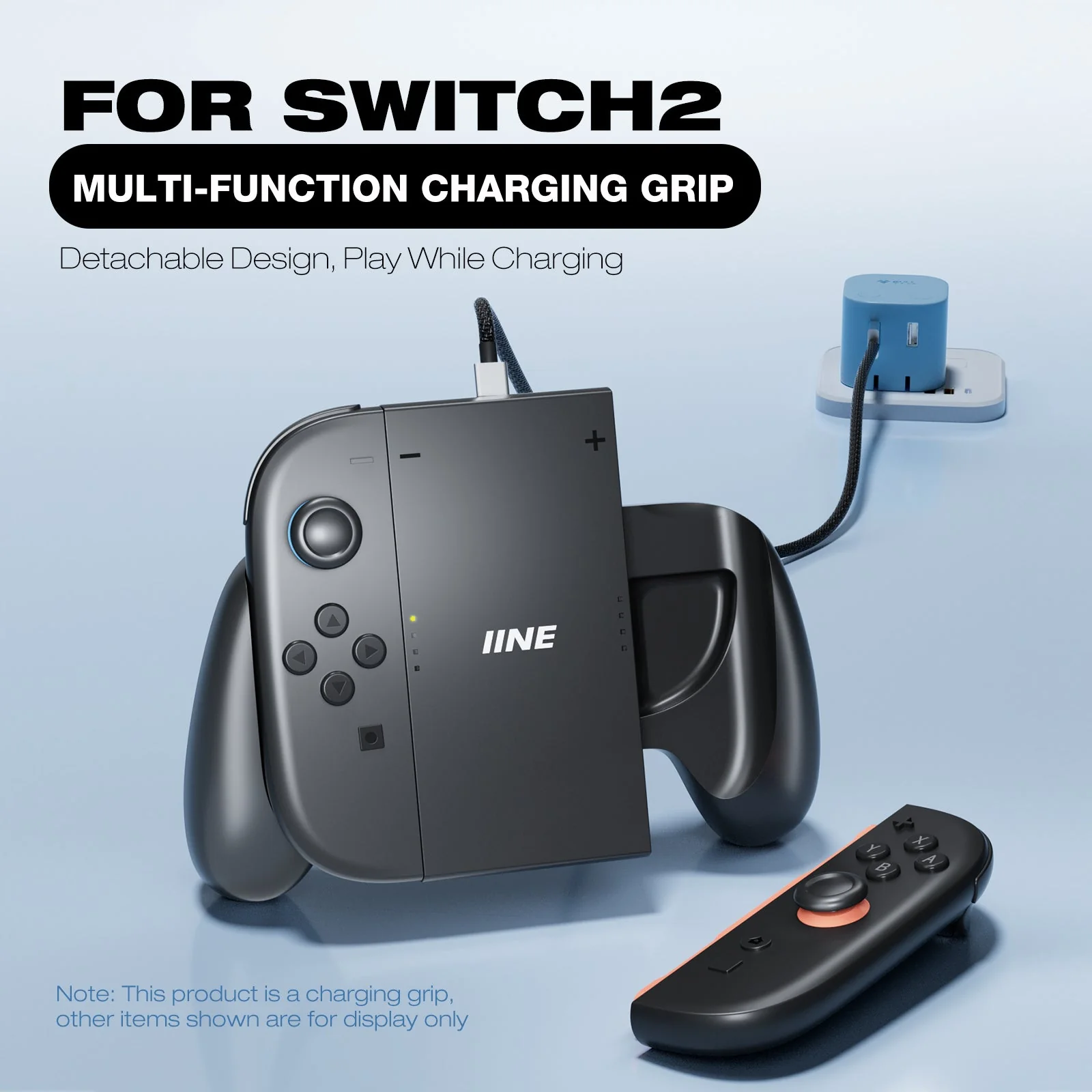 IINE Multi-Function Charging Grip for Nintendo Switch 2 (Black) (L1104) - Image 2