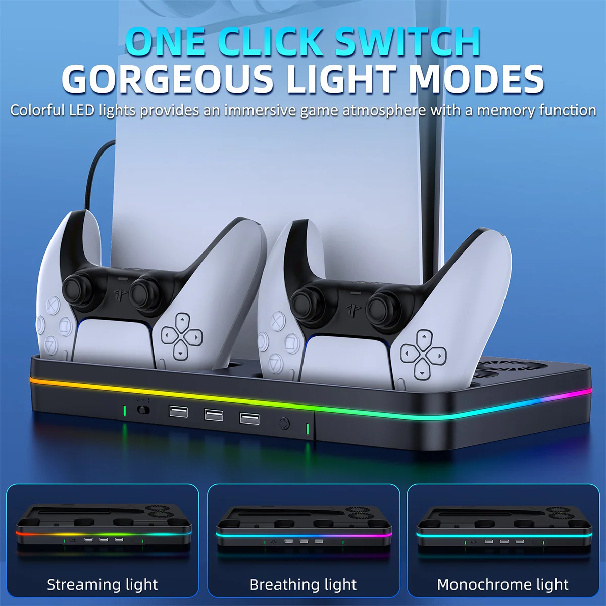 IINE Multi-Functional Cooling Charging Station For PS5 Slim (L939) - Image 4