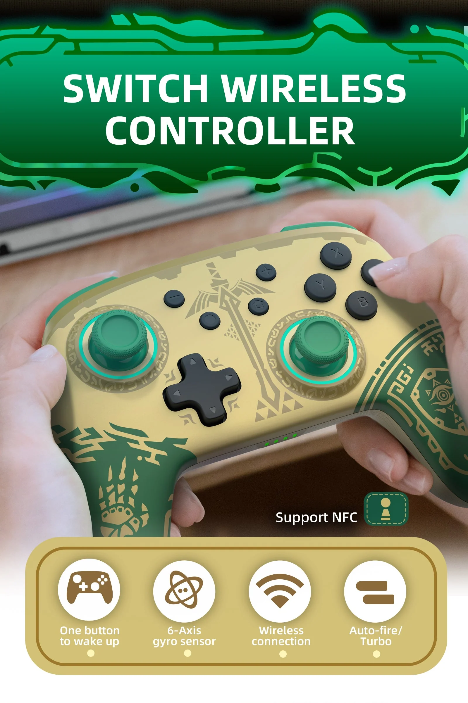 IINE NSW Wireless Controller For N-Switch / N-Switch OLED The Legend Of Zelda Tears Of The Kingdom (L807) - Image 2