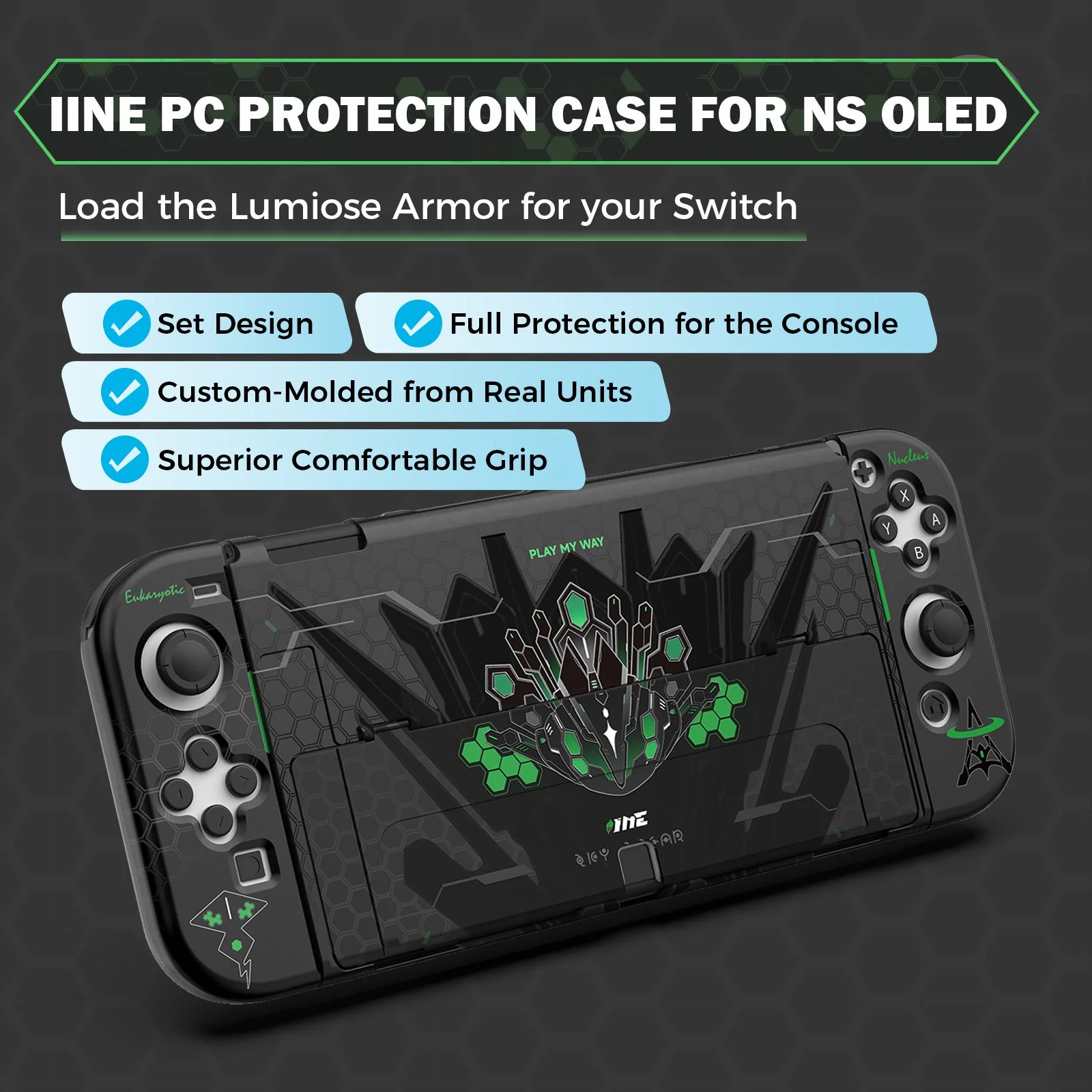 IINE PC Protective Case Set for Nintendo Switch OLED (Jormungandr) (L1240) - Image 2