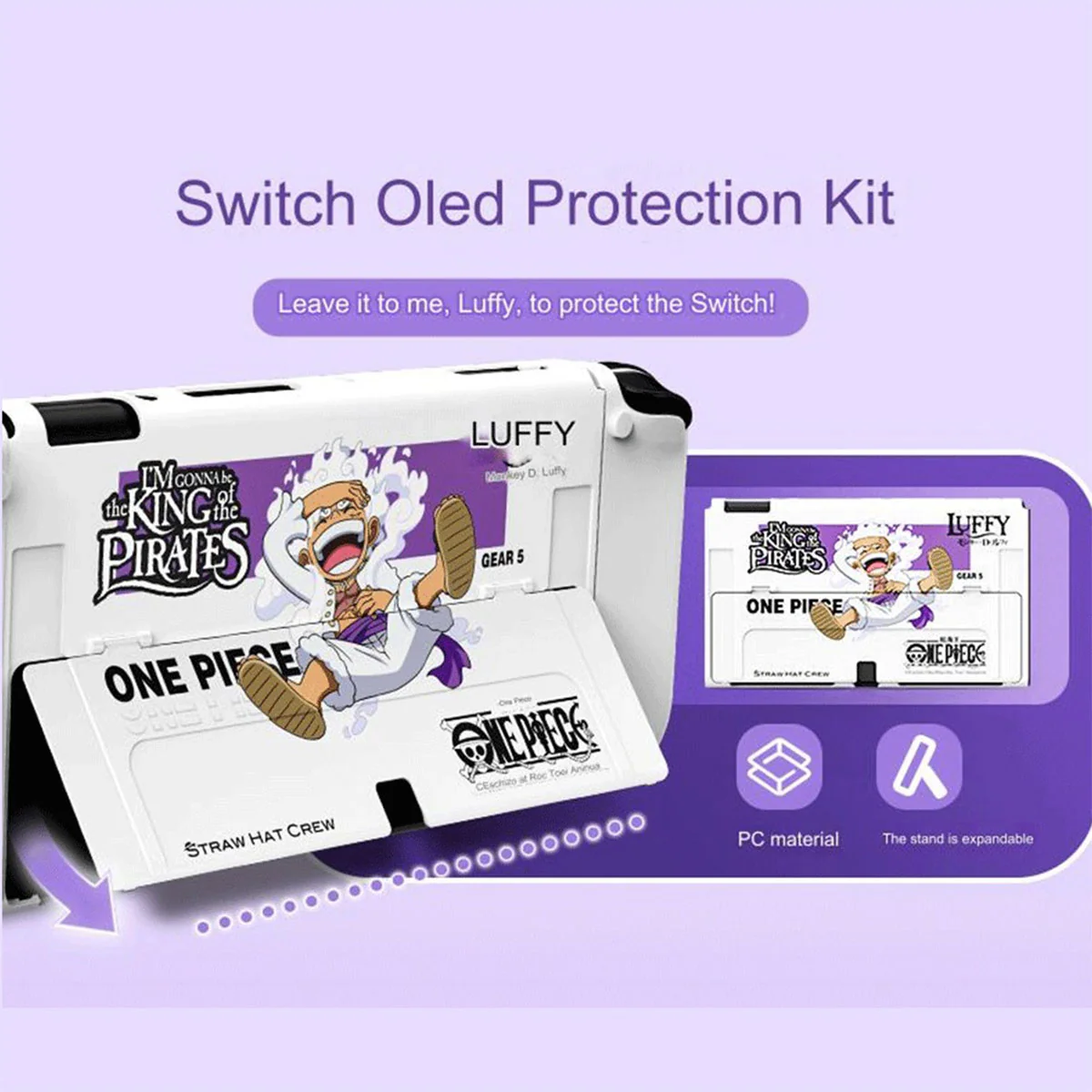 IINE Protective Case For Nintendo Switch OLED (Luffy) (White) (L908) - Image 5