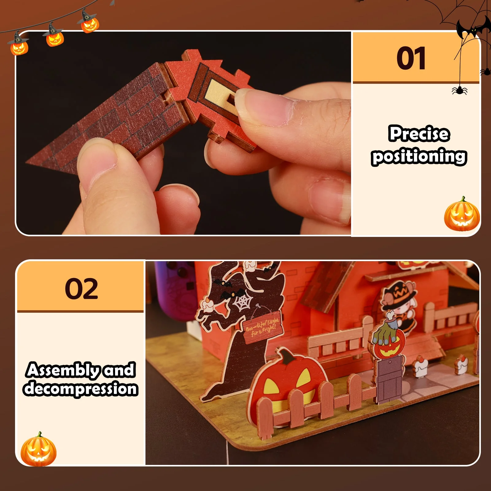 IINE Pumpkin Ghost House Faceplate Cover for Nintendo Switch / Nintendo Switch OLED Dock (L1046) - Image 7