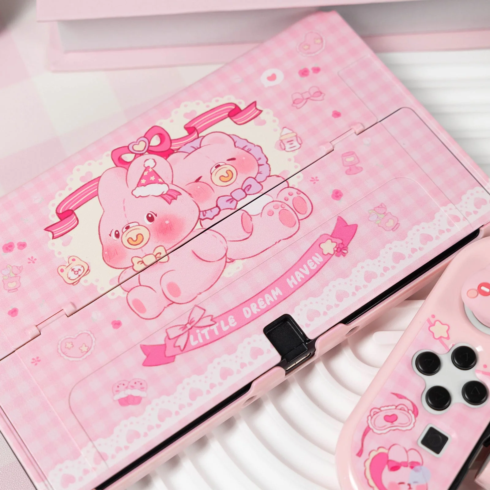 IINE Rabbit Bear Baby Protective Case for Nintendo Switch OLED (L1011) - Image 4