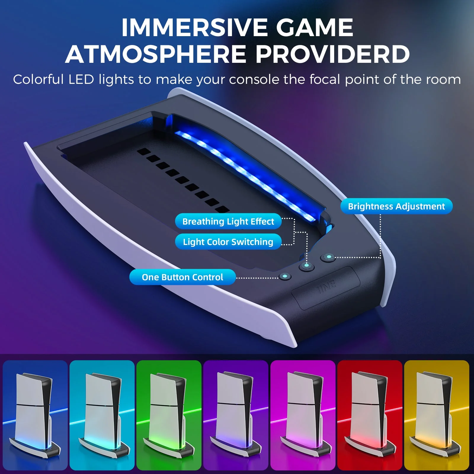 IINE Shining Charging Dock For PS5 Slim (L898) - Image 3