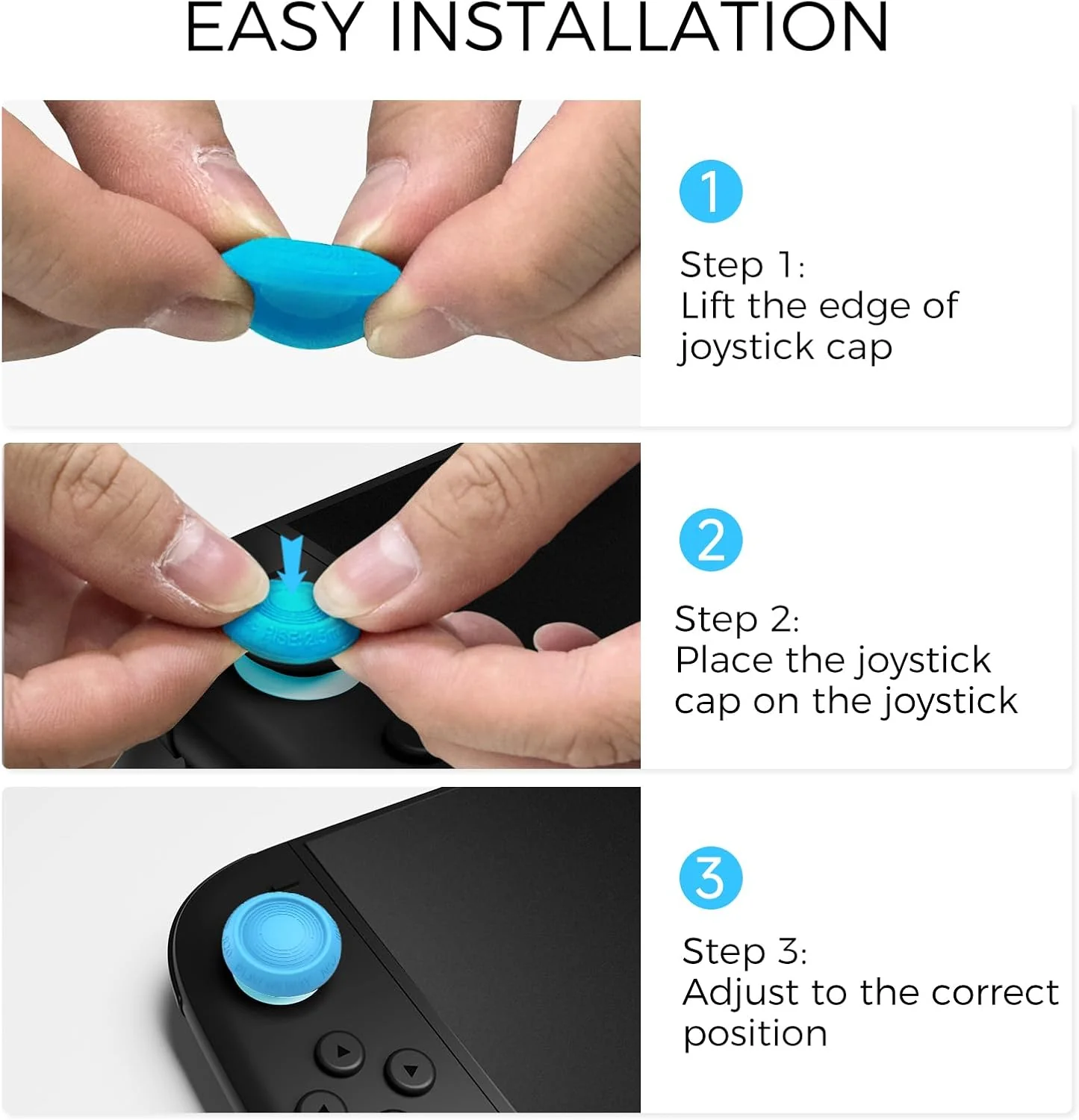 IINE Silicone Joystick Caps for Nintendo Switch 2 (Blue/Orange) (L1097) - Image 6