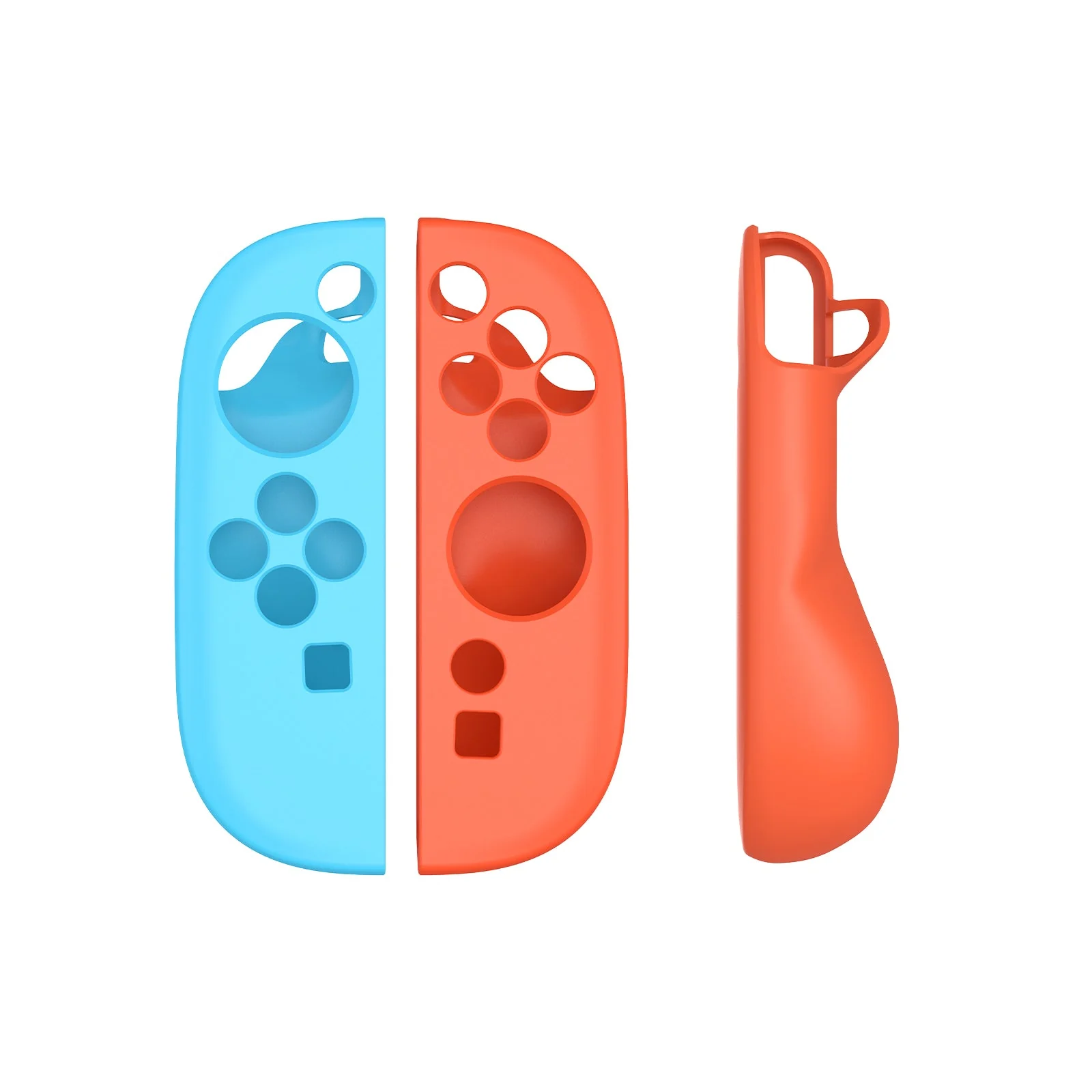 IINE Silicone Protective Case with Raised Back for Nintendo Switch 2 Joy-Con (Black, Orange/Blue) (L1086, L1087) - Image 8