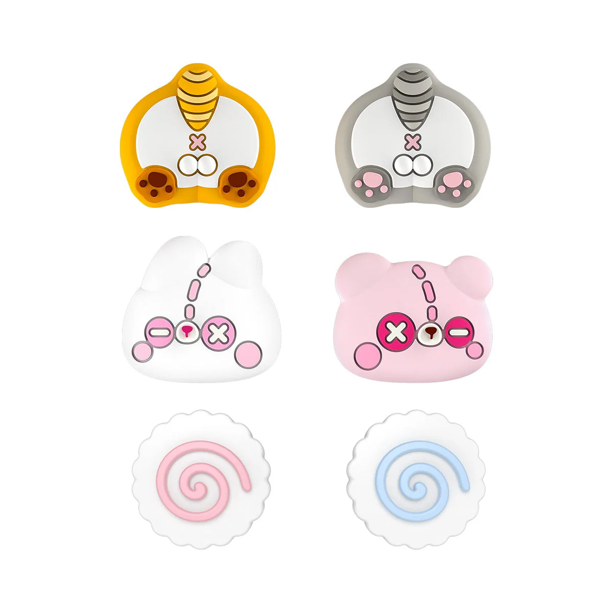 IINE Silicone Thumb Grip Caps For N-Switch (Bunny and Bear, Kamaboko, Feline Fanny)