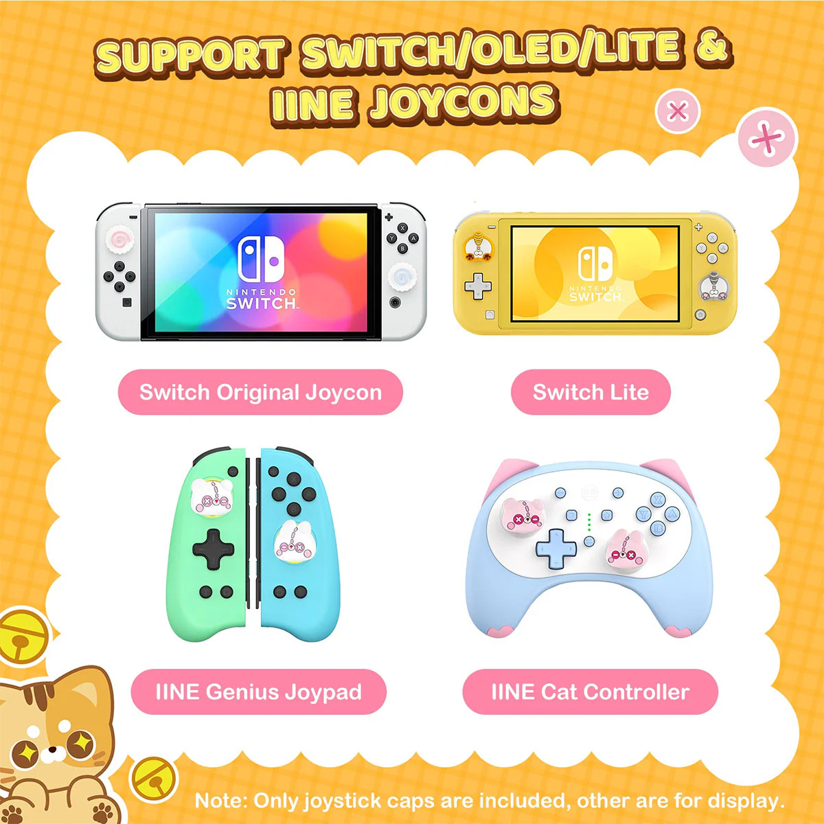 IINE Silicone Thumb Grip Caps For N-Switch (Bunny and Bear, Kamaboko, Feline Fanny) - Image 8