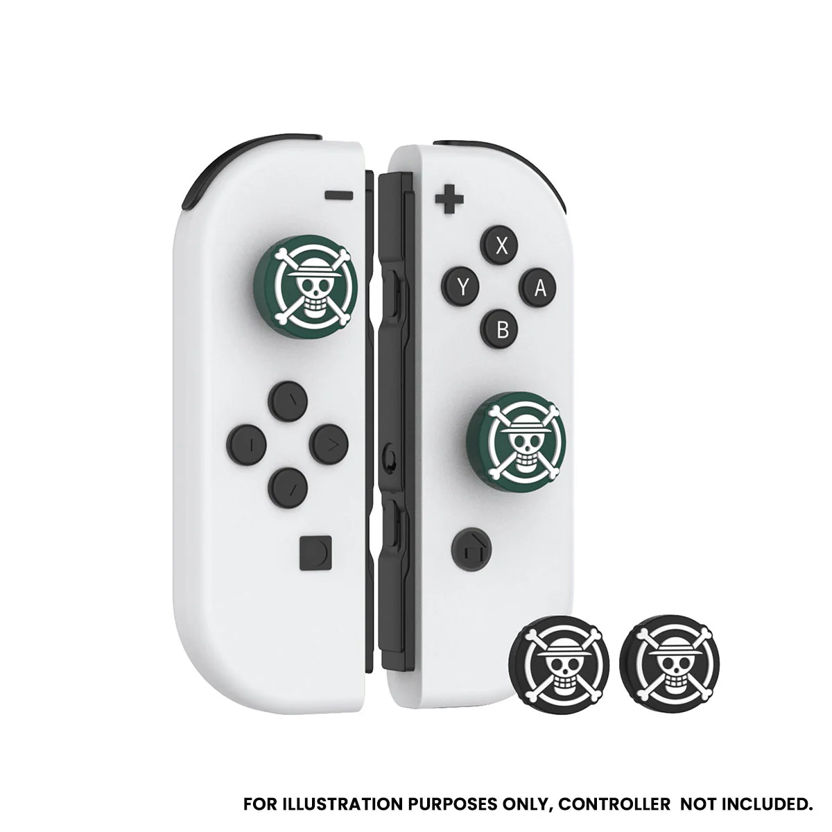 IINE Silicone Thumb Grip Caps For PS5 / Nintendo Switch Pro (Skull) (Green/Black) (L912) - Image 2