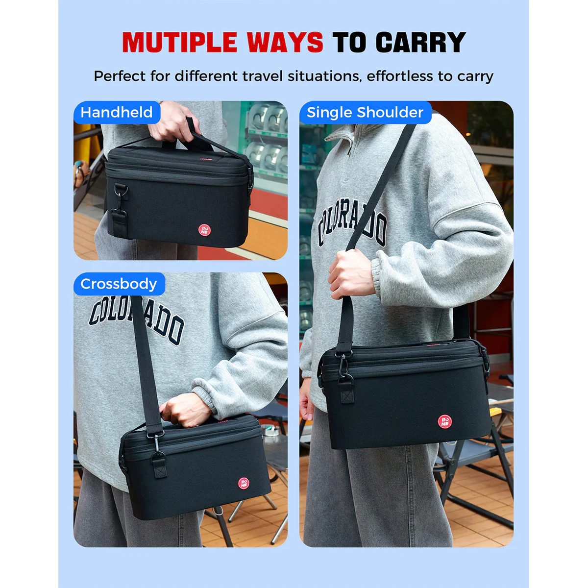 IINE Split Carrying Storage Bag for Nintendo Switch 2 (Black) (L1075) - Image 2