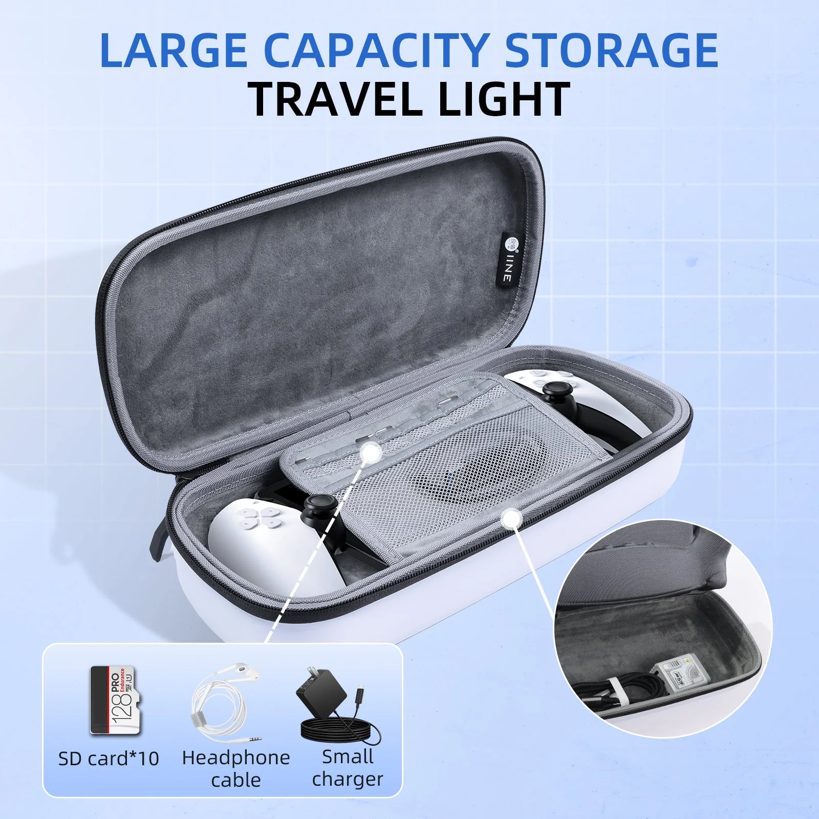 IINE Storage Bag For Playstation Portal (White) (L917) - Image 5