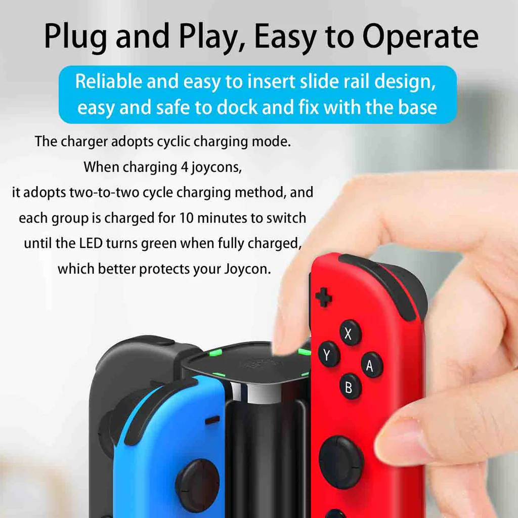 IINE Switch Joy-Con Charger (Black) (L372) - Image 3