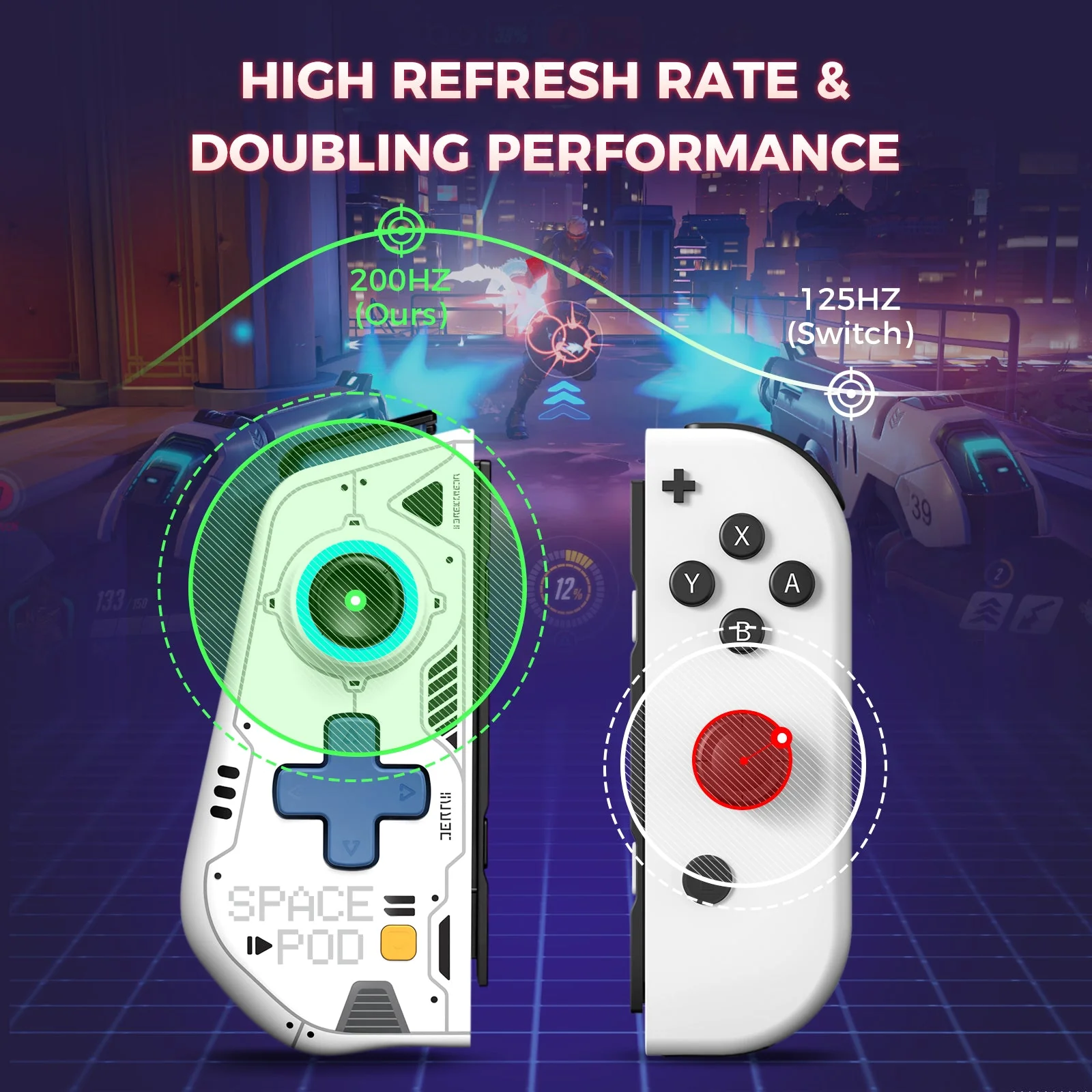 IINE Switch Left and Right Controller (Mecha Purple, Mecha Pink, Mecha White) - Image 10