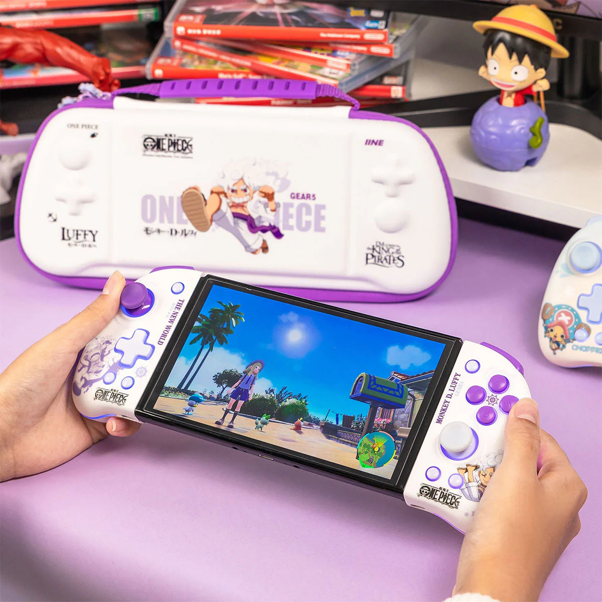 IINE Switch Left and Right Controller Luffy + Storage Bag for Switch Lite/ Switch/ Switch OLED (Luffy) Bundle (L944) - Image 5