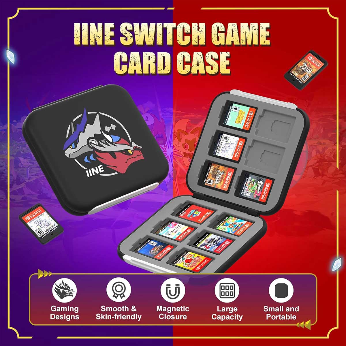 IINE Switch OLED 12 Magnetic Card Case (L749) - Image 2