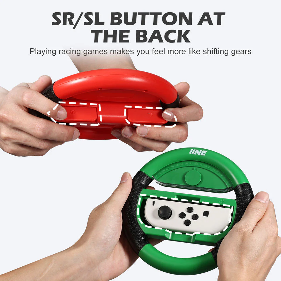 IINE Switch Two Color Steering Wheel Red & Green (L729) - Image 5