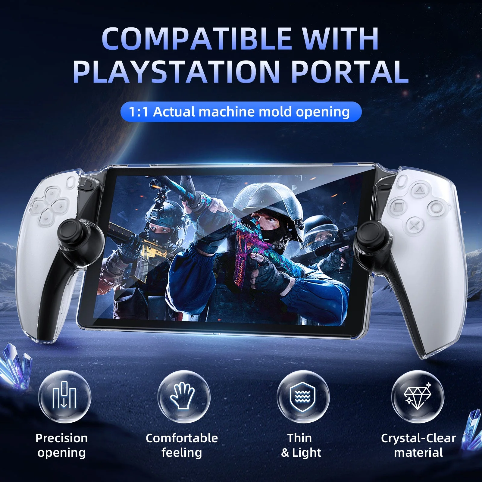 IINE Transparent Protective Case For PlayStation Portal (L923) - Image 2